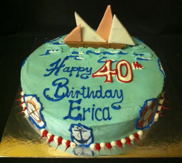 Birthday Cake Boat at Sea
