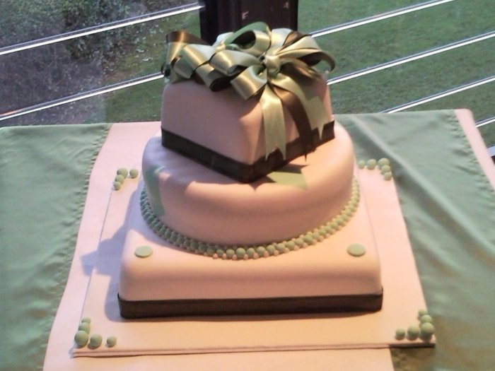 Wedding Cake Three Tier Fondant Multi Shape