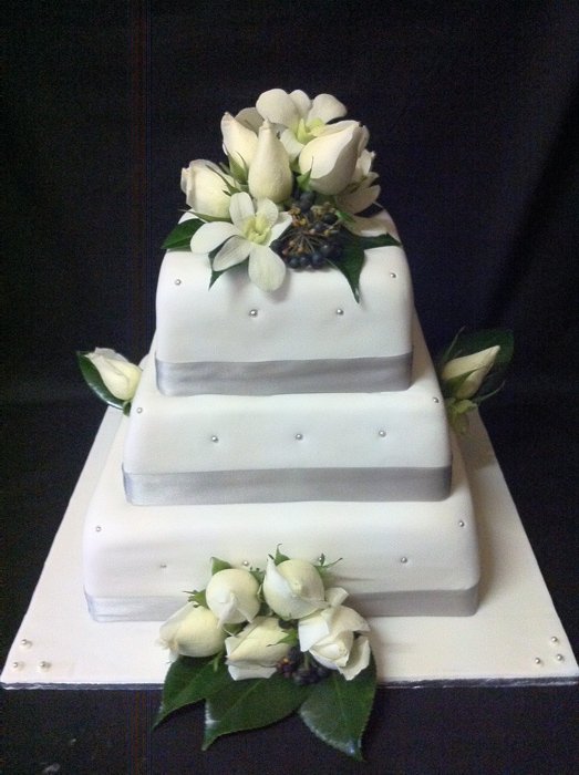 Wedding Cake Three Tier Silver
