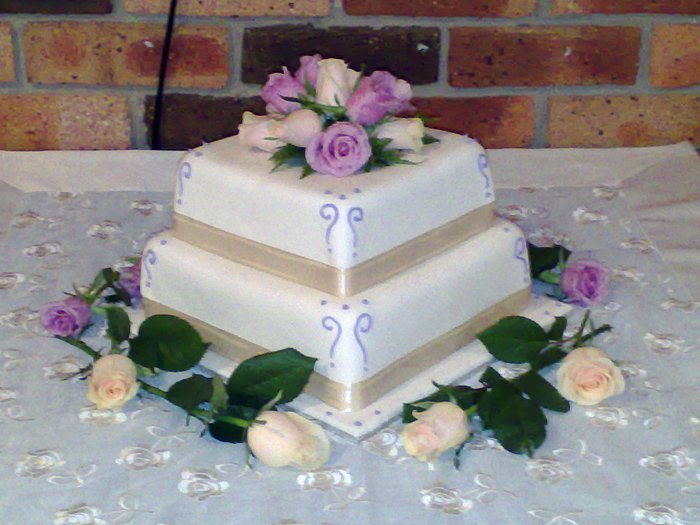 Wedding Cake Two Tier Lilac
