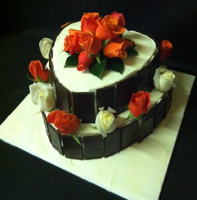 Wedding Cake Two Tier Love Heart